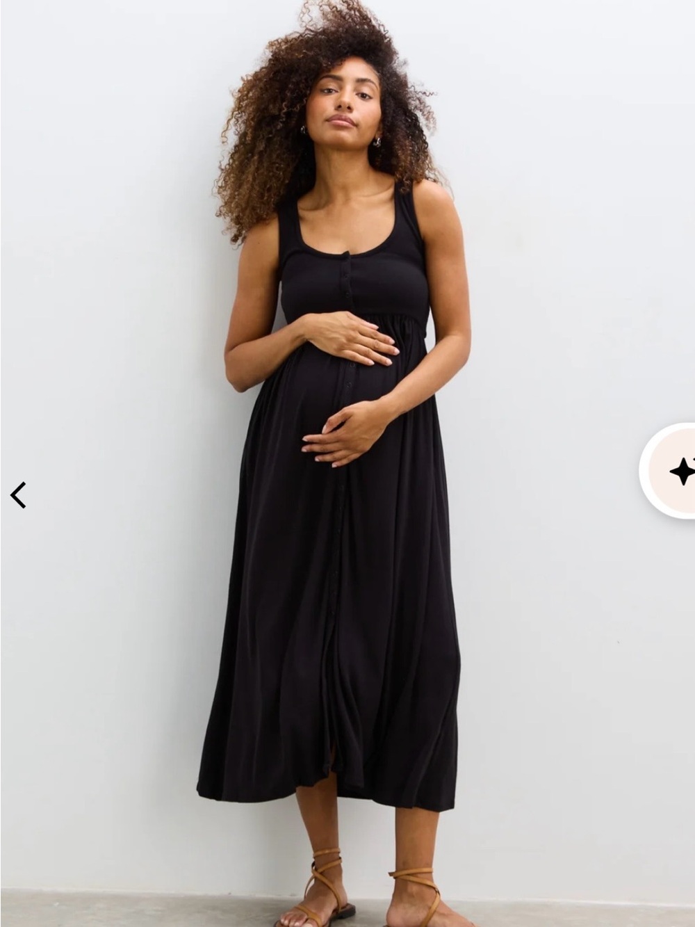 Hatch Black Sleeveless Midi Dress